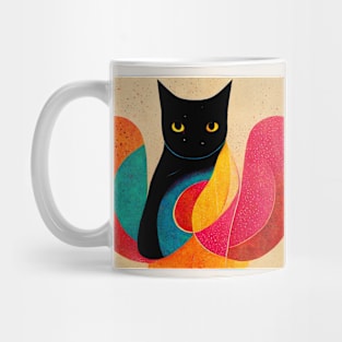 Abstract Cat Mug